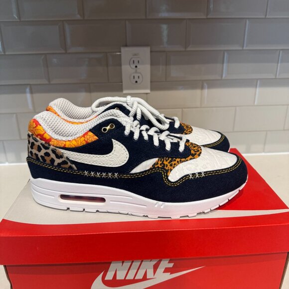 Nike Air Max 1 Premium Denim Leopard (DS) - Picture 4 of 5